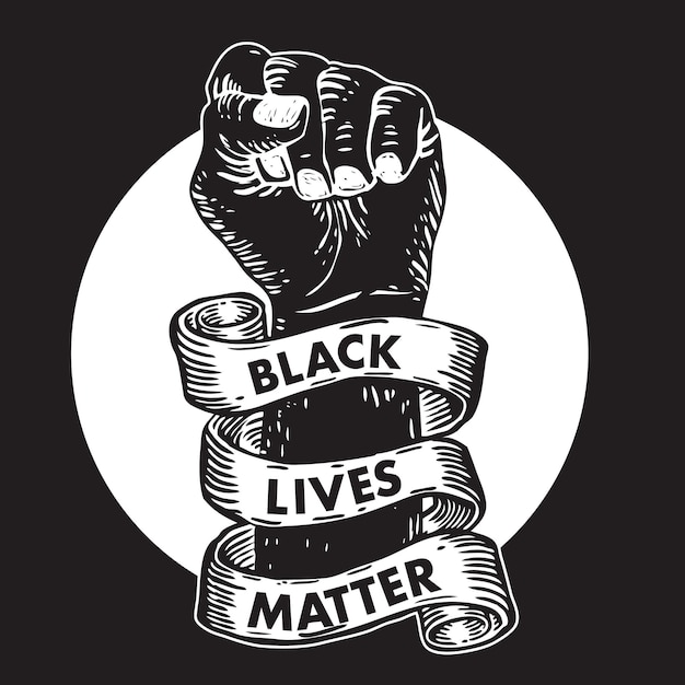 Vector black lives matter fist