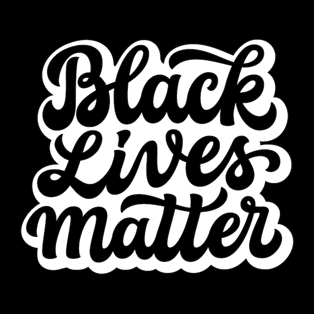 Vector black lives matter hand lettering