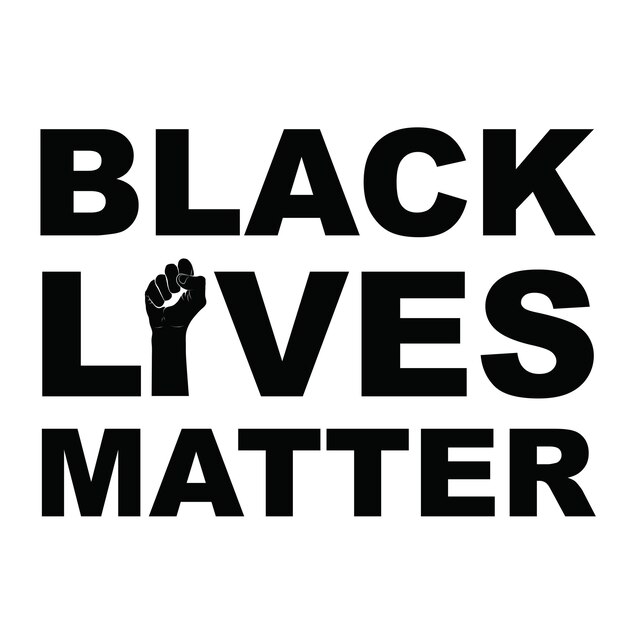 Vector black lives matter political movement vector sign