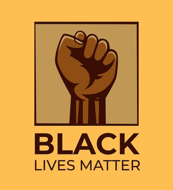 Vettore disegno di poster di black lives matter