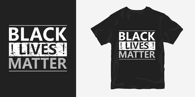 Design di t-shirt con poster di vite nere sulla questione di george floyd
