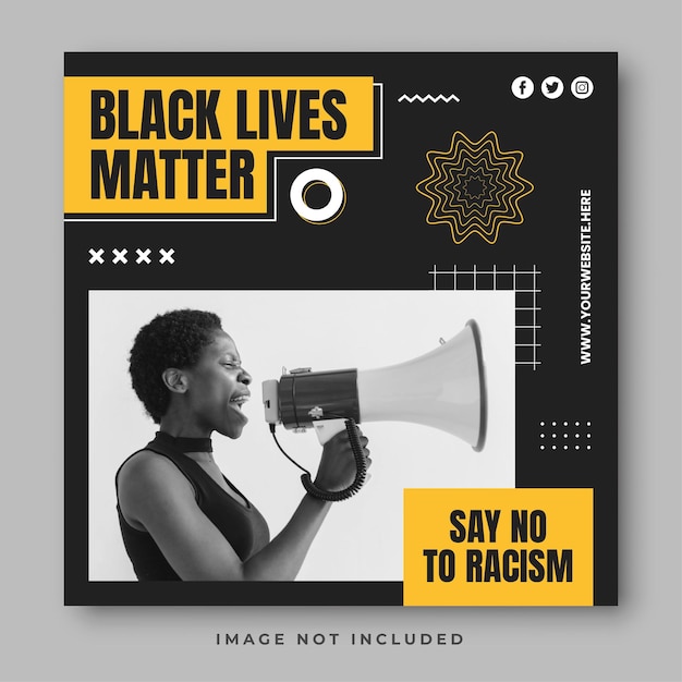 Black lives matter social media post