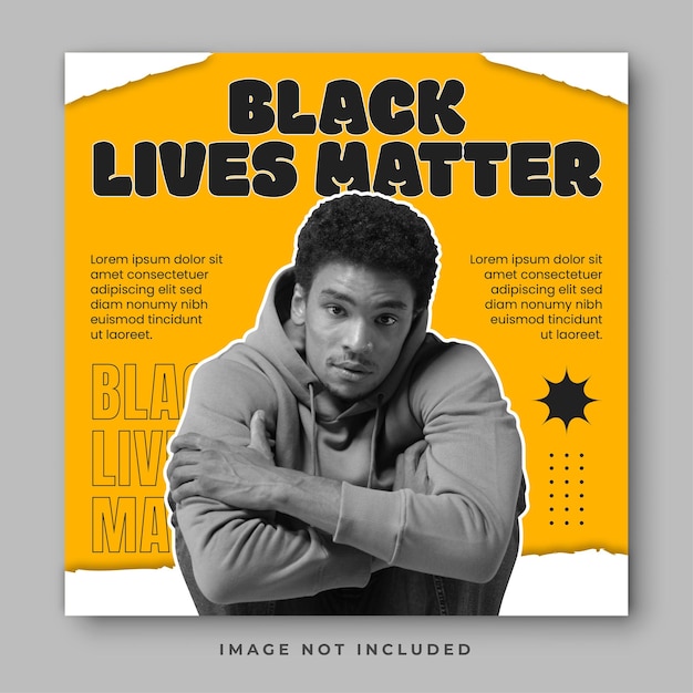 Black lives matter social media template