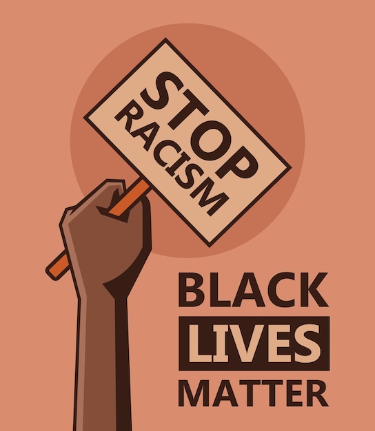 Vector black lives matter stop racism