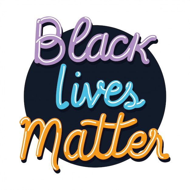 Black lives matter text vector design