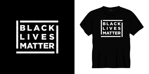 ブラックライフマタータイポグラフィTシャツデザイン