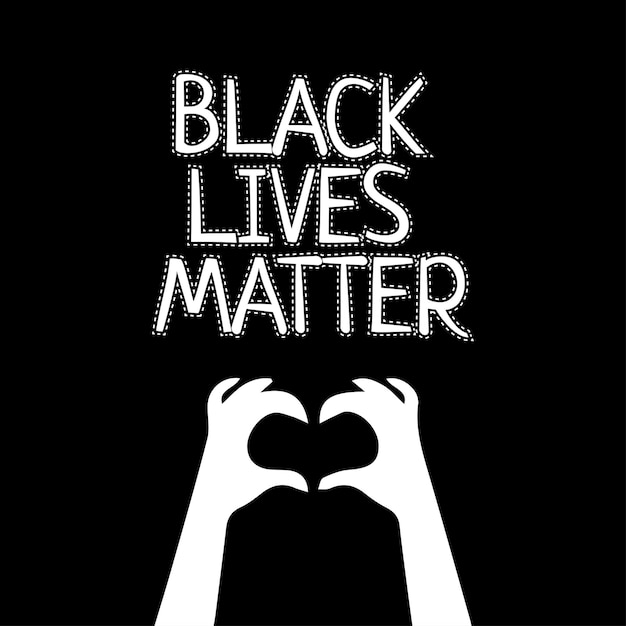 Black Lives Matter векторное знамя