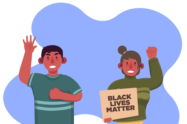 Black Lives Matter Обои Баннер Иллюстрация