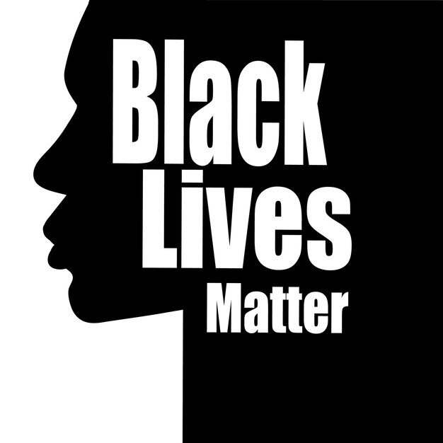 Vector black living matter design illustration concept black and white color