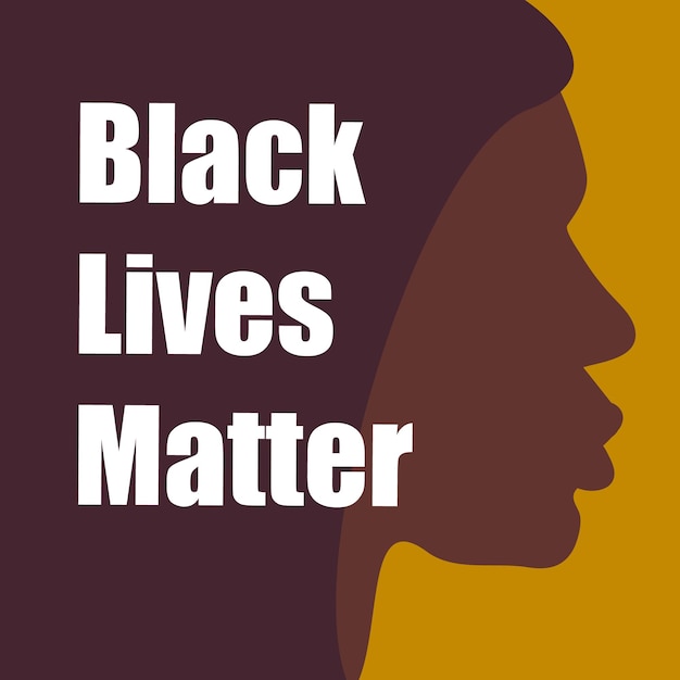 Black living matter design illustration face