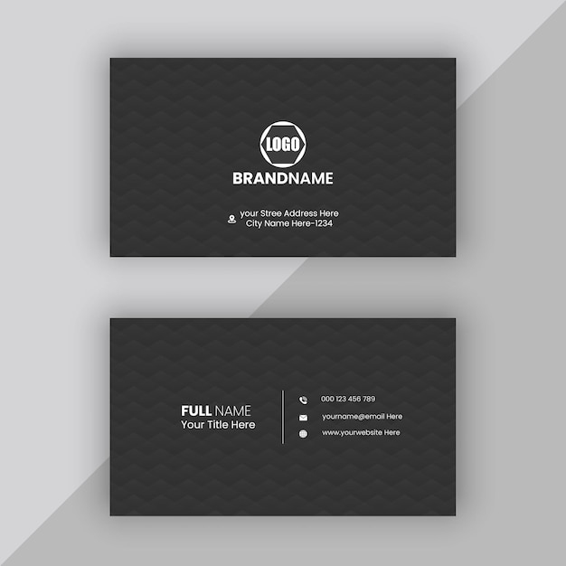 Vector black luxury business card template