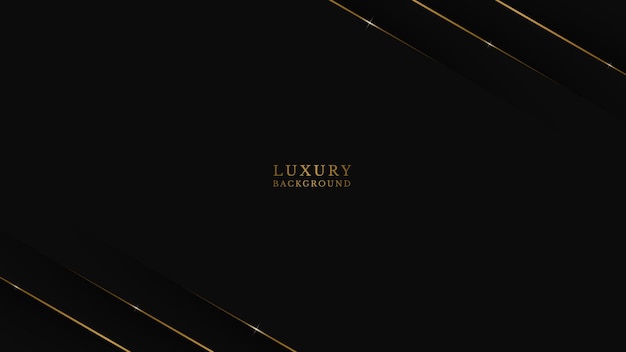 black luxury golden stripe background vector illustration