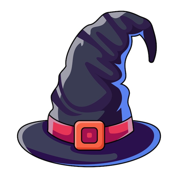 Vector black magic wizard hat