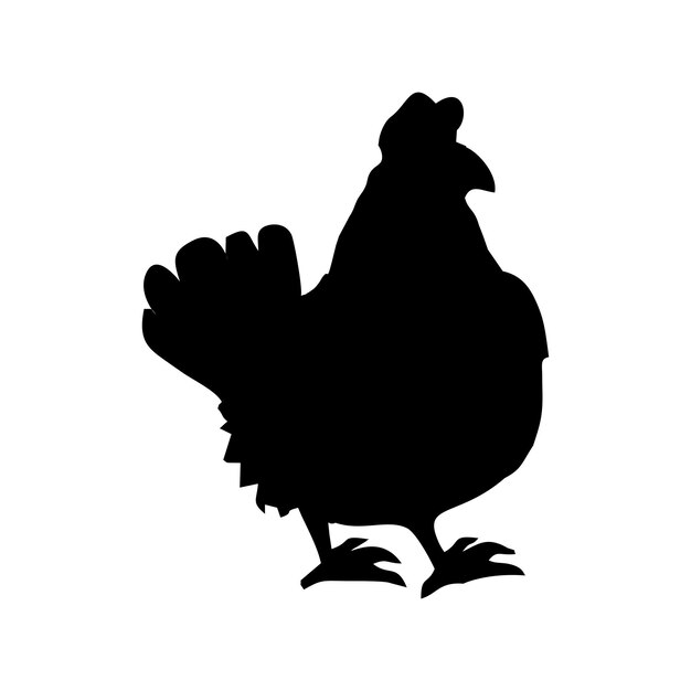 black male and female chicken silhouette