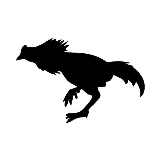 black male and female chicken silhouette