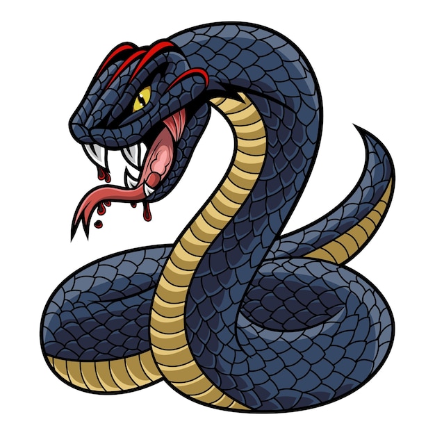 Il logo della mascotte del serpente mamba nero