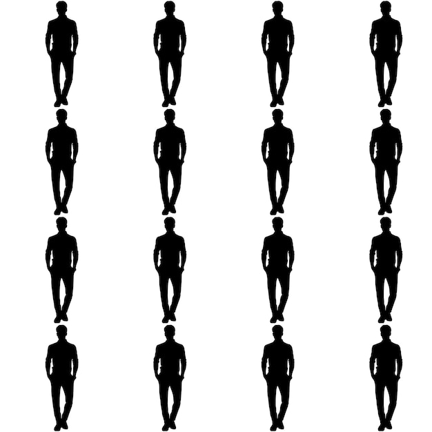 Black man silhouette pattern 10