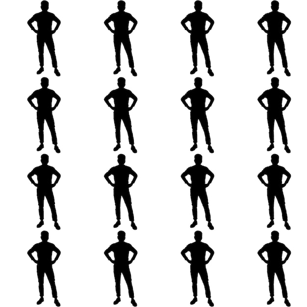 Black man silhouette pattern 3