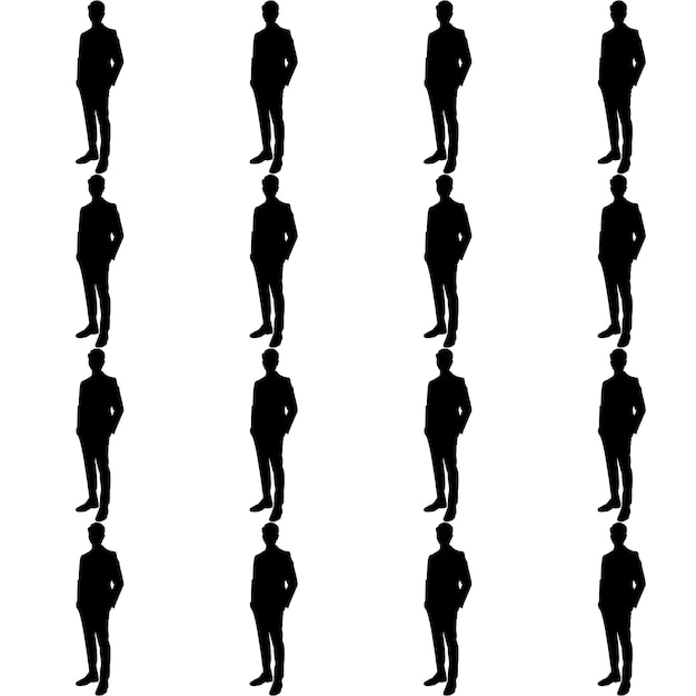 Black man silhouette pattern 6