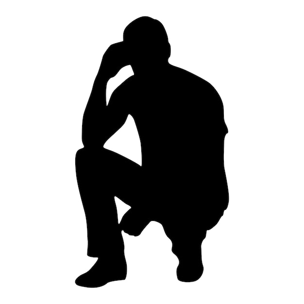 Vector black man silhouette