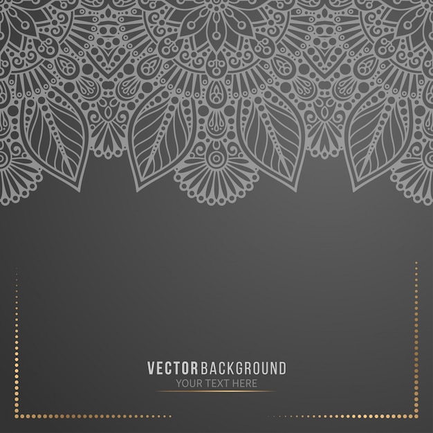 Black mandala background