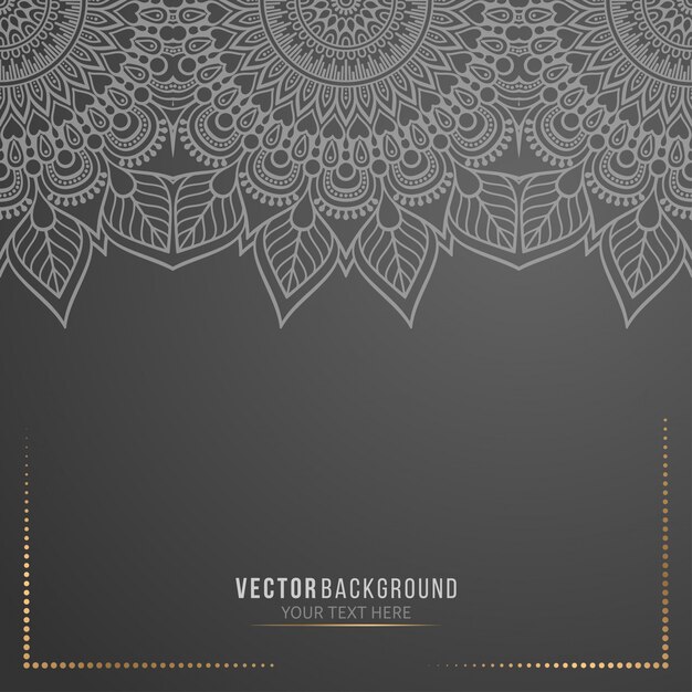 Vector black mandala background