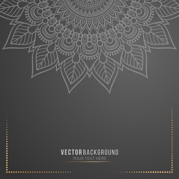 Vector black mandala background