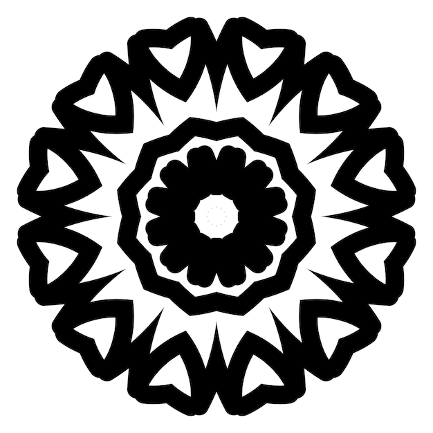 Black mandala design