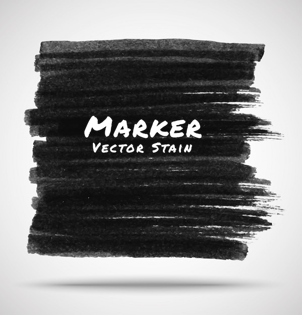 Black Marker Stain, vector illustration