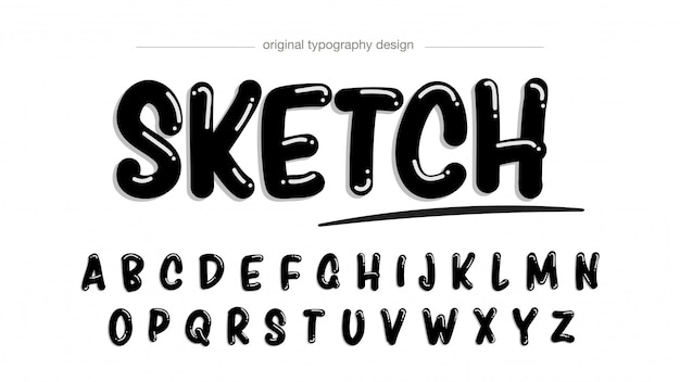 Black Marker Style Typography Design