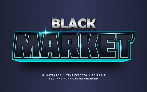 Black market font text effect