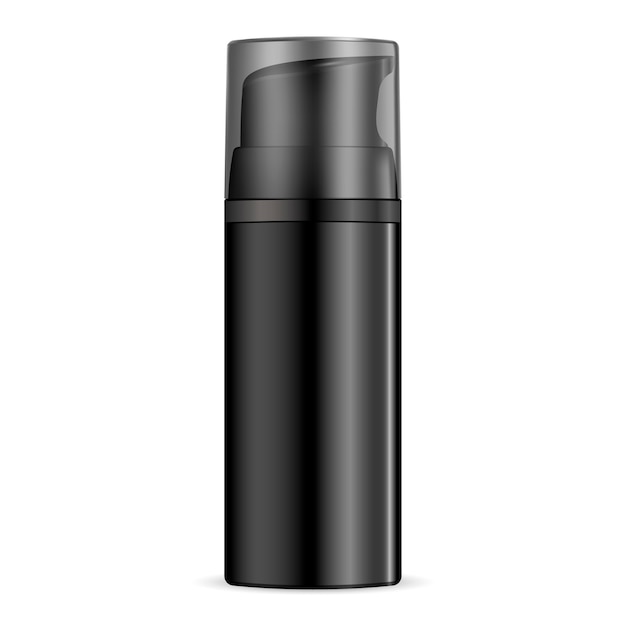 Black mens cosmetics moisturizer dispenser bottle