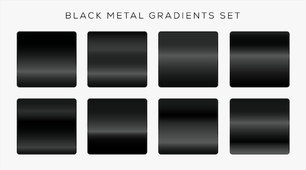 Black metal gradient set