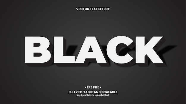 Vector black minimalist text effect