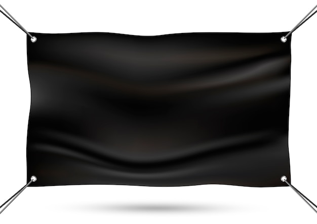 Black mock up vinyl banner