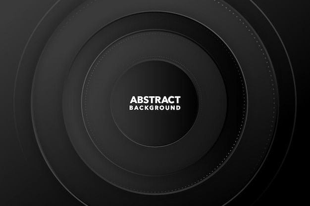 black modern abstract round background