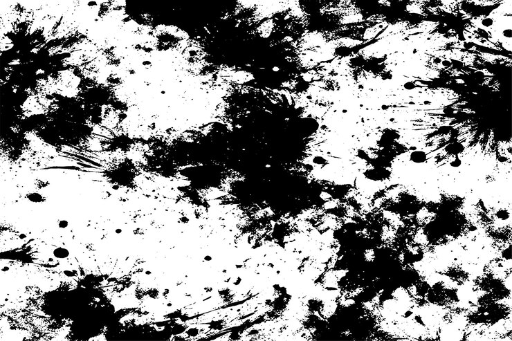 Vector 黒いモノクログランジ・テクスチャーを白い背景に ベクトルイラスト グランジ・オーバーレイ 背景