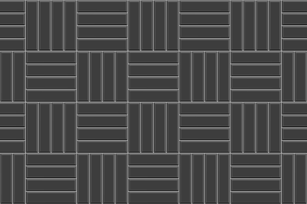 Vector black mosaic crosscatch tile background kitchen backsplash or bathroom floor texture