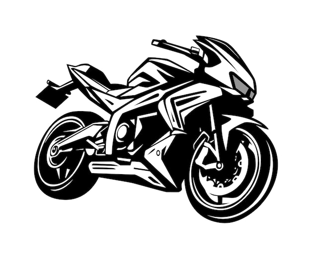 Black motorcycle silhouette Vector Illustration