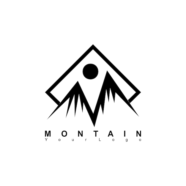 Black mountain logo design
