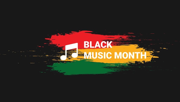 Black music month background and black history month background design