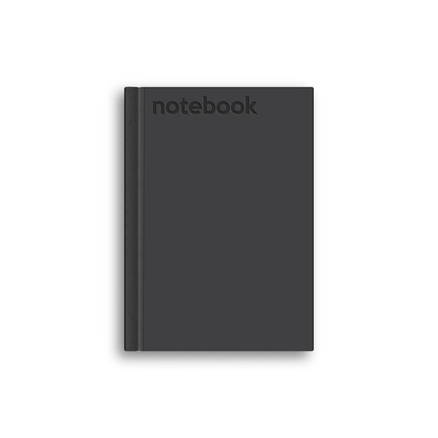 Mockup di blocco note nero