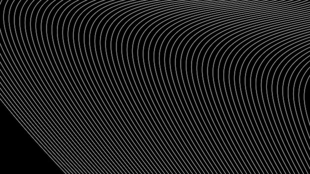 Black oblique curved lines background vector image