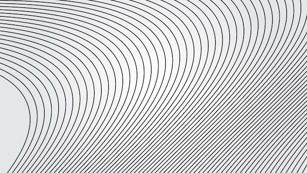 Black oblique curved lines background vector image