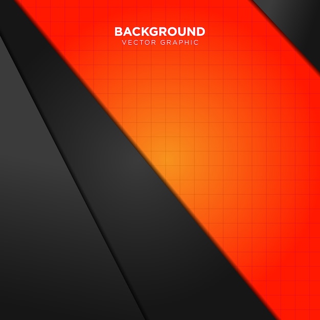 Vector black and orange background