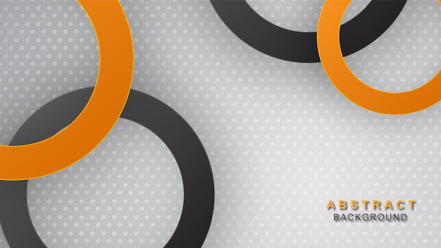 Vector black and orange circles background