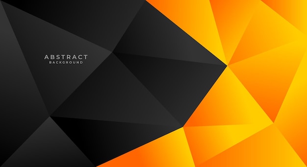 Black and orange gradient polygonal background c