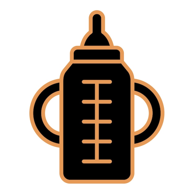 a black and orange picture of a bottle with the number 4 on it