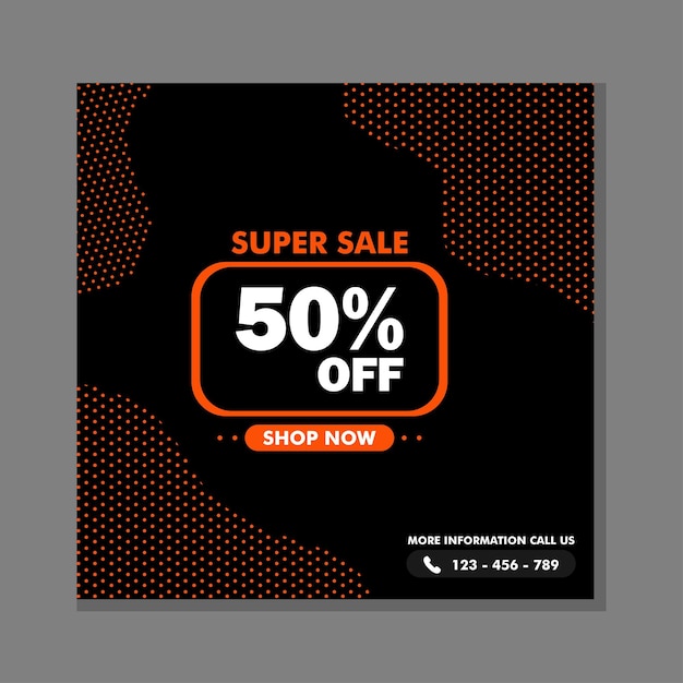 Vector a black and orange poster that says super sale.