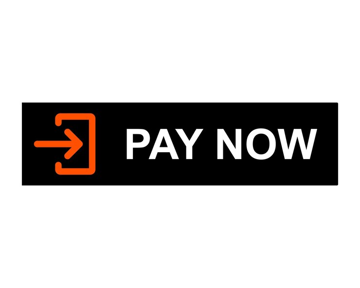 वेक्टर a black and orange sign that says pay now now now now